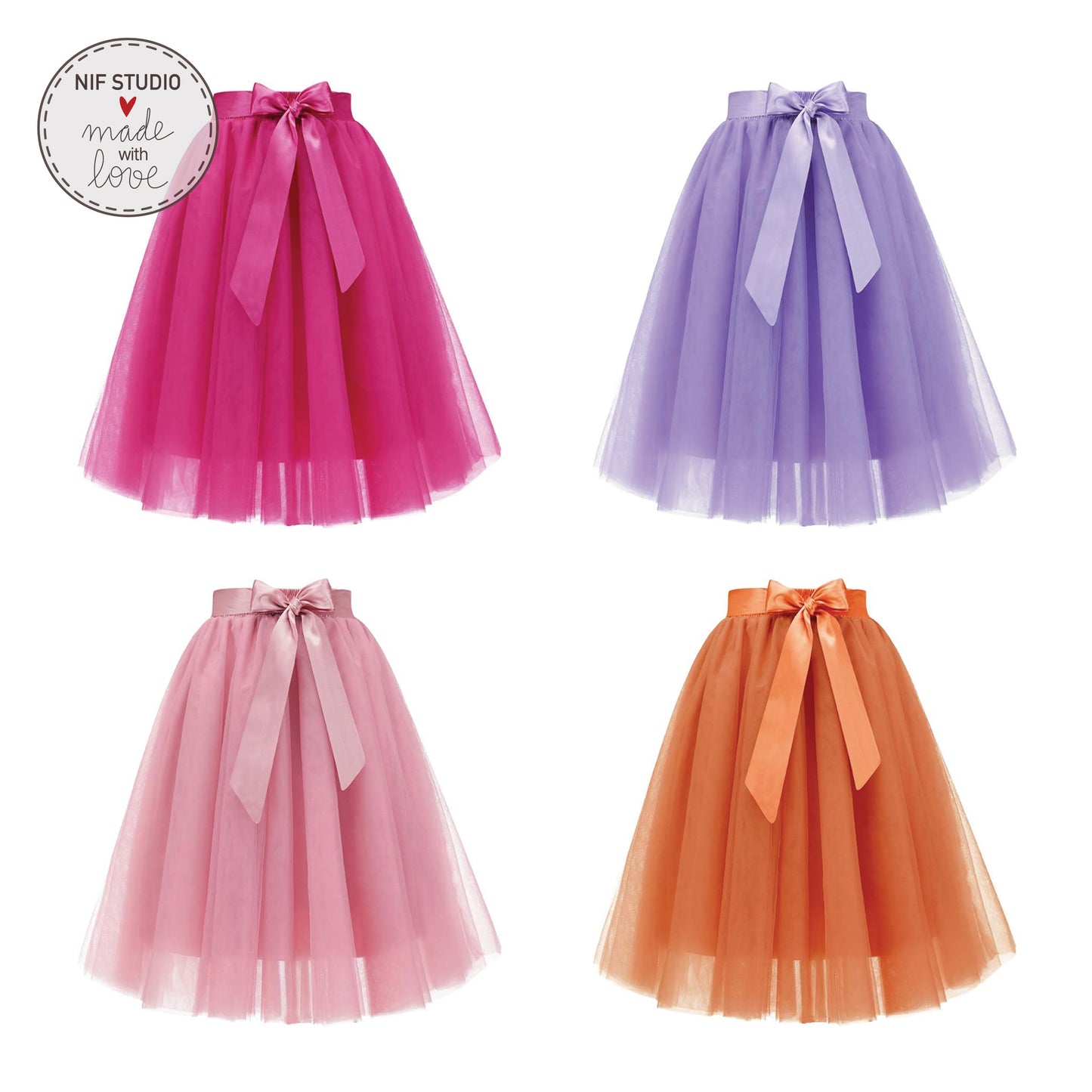 
                  
                    Tulle Midi Skirt, Bridesmaid tulle skirt, Mommy and me skirts, family skirts, Tutu Skirt, Tutu skirt for bridesmaid
                  
                