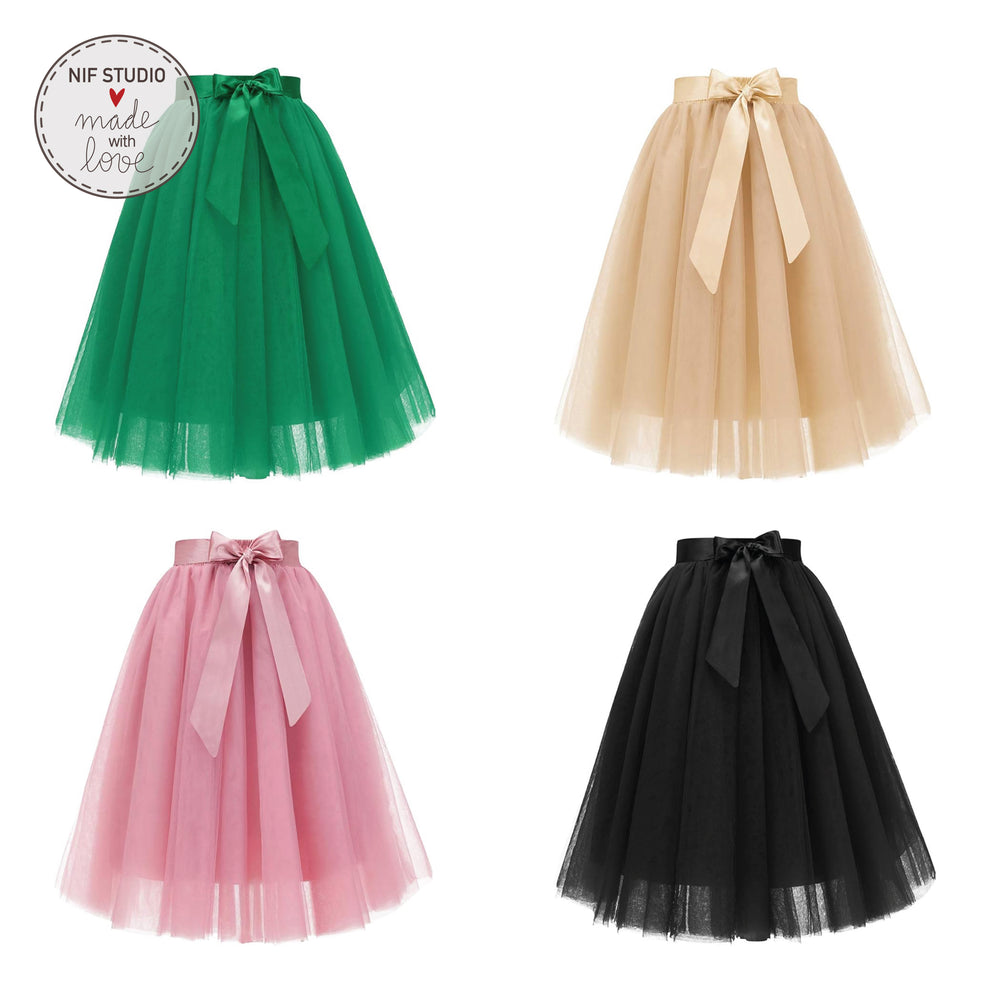 
                  
                    Tulle Midi Skirt, Bridesmaid tulle skirt, Mommy and me skirts, family skirts, Tutu Skirt, Tutu skirt for bridesmaid
                  
                