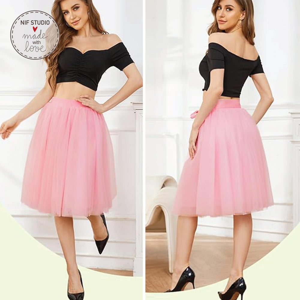 
                  
                    Tulle Midi Skirt, Bridesmaid tulle skirt, Mommy and me skirts, family skirts, Tutu Skirt, Tutu skirt for bridesmaid
                  
                